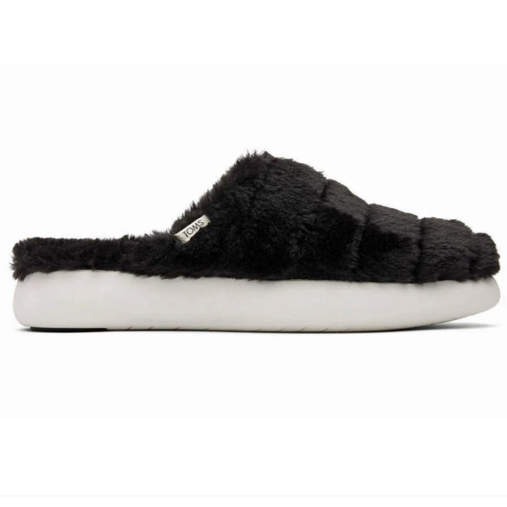 TOMS Womens Alpargata Mallow Mules Flats Casual - Black Women's Size 6.5 /EU 37